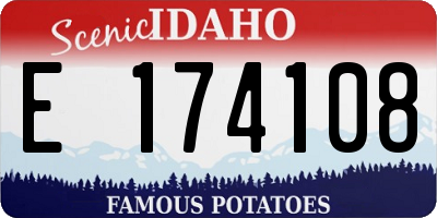 ID license plate E174108
