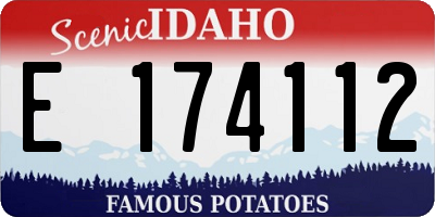 ID license plate E174112