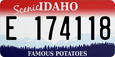 ID license plate E174118