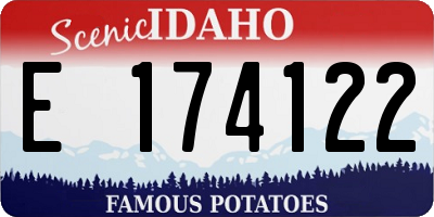 ID license plate E174122