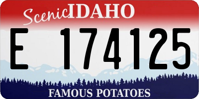 ID license plate E174125