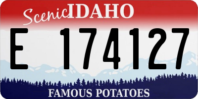 ID license plate E174127