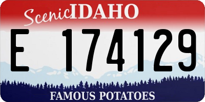 ID license plate E174129