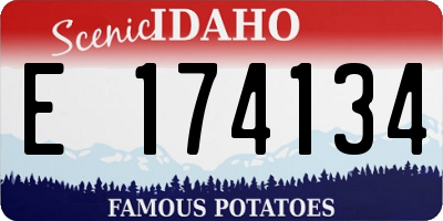 ID license plate E174134