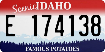 ID license plate E174138