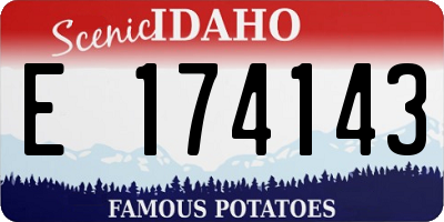 ID license plate E174143