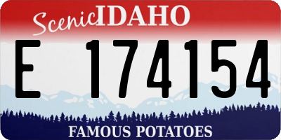 ID license plate E174154