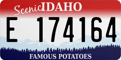 ID license plate E174164