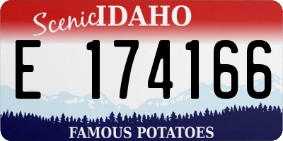 ID license plate E174166
