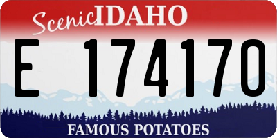 ID license plate E174170