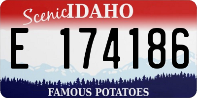 ID license plate E174186