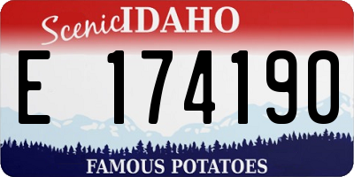 ID license plate E174190