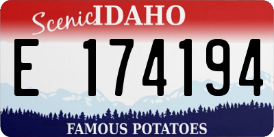 ID license plate E174194