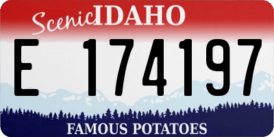 ID license plate E174197