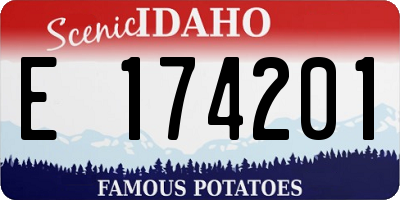 ID license plate E174201