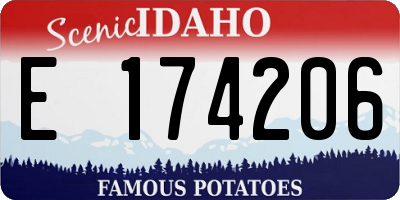 ID license plate E174206