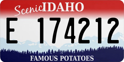 ID license plate E174212