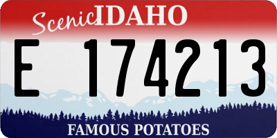 ID license plate E174213