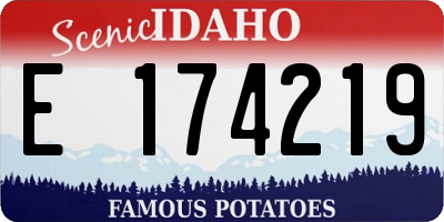 ID license plate E174219