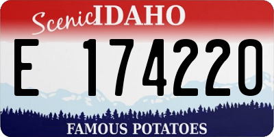 ID license plate E174220