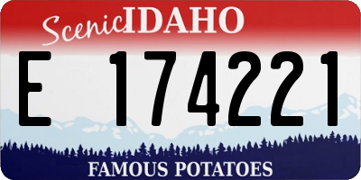 ID license plate E174221