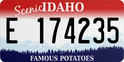 ID license plate E174235
