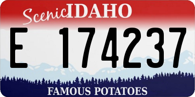 ID license plate E174237