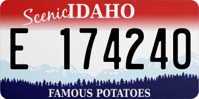 ID license plate E174240