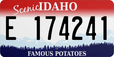 ID license plate E174241