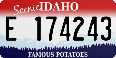 ID license plate E174243