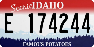 ID license plate E174244