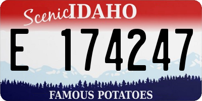 ID license plate E174247
