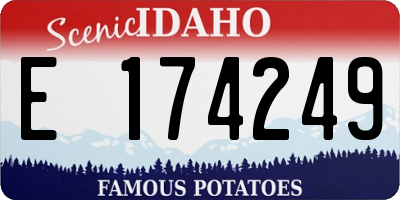 ID license plate E174249