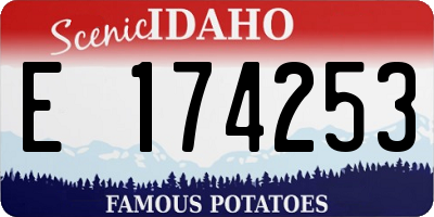 ID license plate E174253