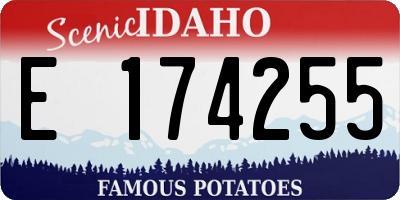 ID license plate E174255