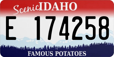 ID license plate E174258
