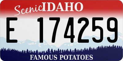 ID license plate E174259