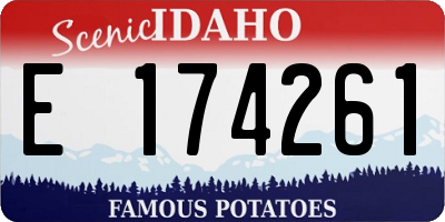 ID license plate E174261