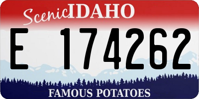 ID license plate E174262