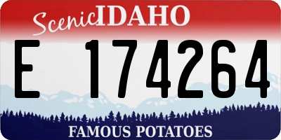 ID license plate E174264