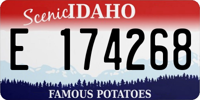 ID license plate E174268