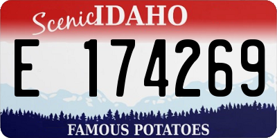 ID license plate E174269