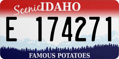 ID license plate E174271