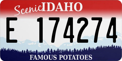 ID license plate E174274