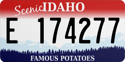 ID license plate E174277