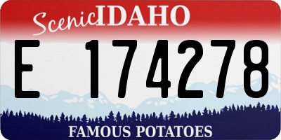 ID license plate E174278