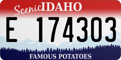ID license plate E174303