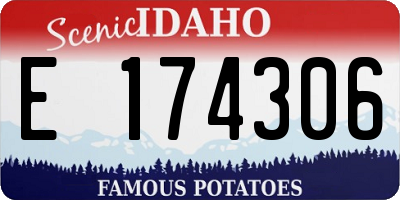 ID license plate E174306