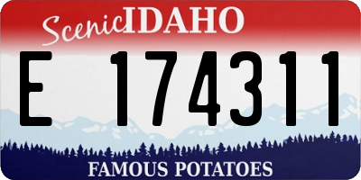 ID license plate E174311