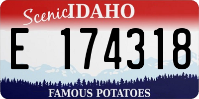 ID license plate E174318